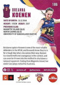 2024 Select AFL Footy Stars #186 Breanna Koenen Back